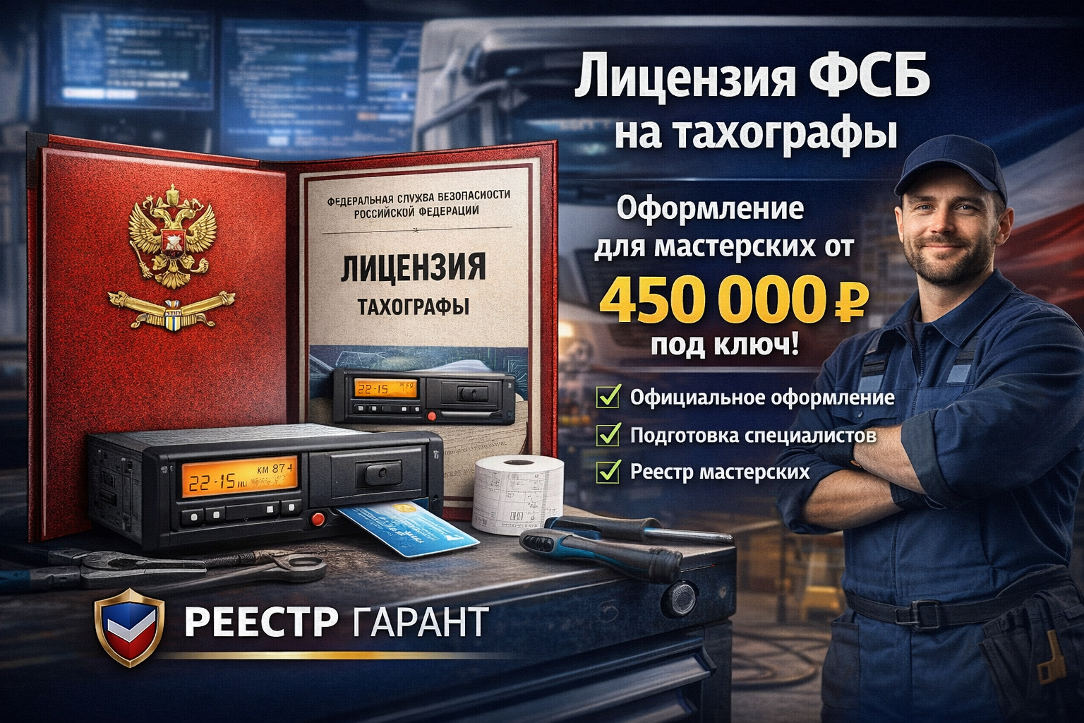 Лицензия ФСБ на тахографы