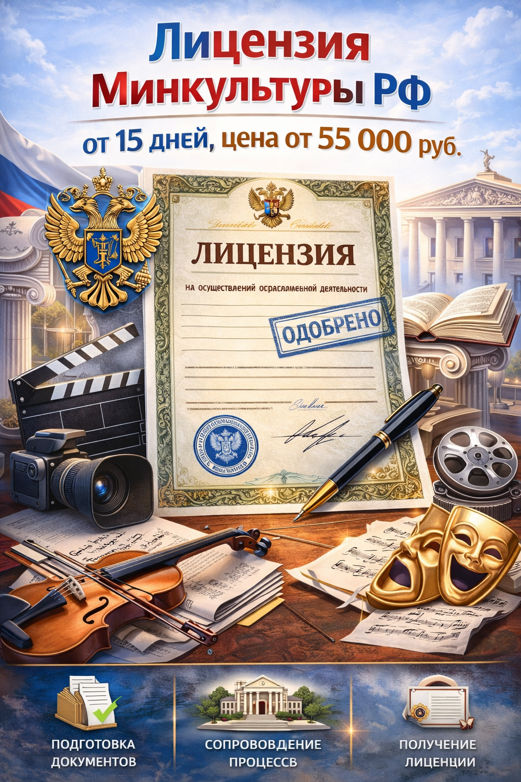 Лицензия Минкультуры РФ под ключ