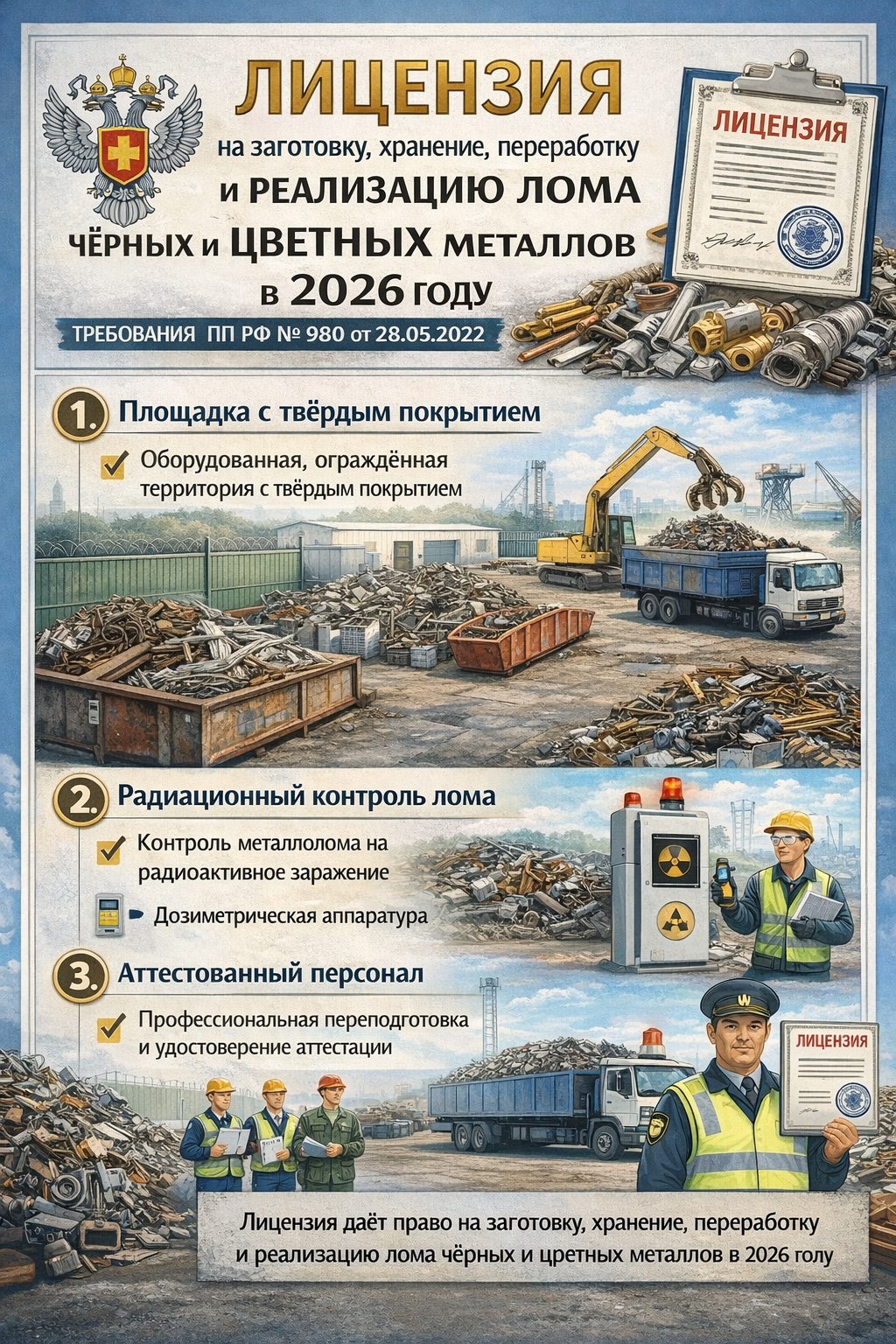 Получить лицензию на лом металлов в 2026 году