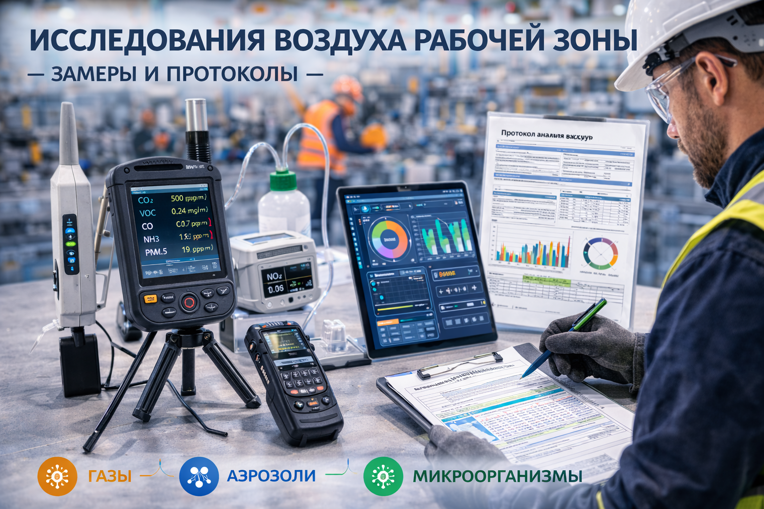 Исследования воздуха рабочей зоны — замеры и протоколы в 2026 году