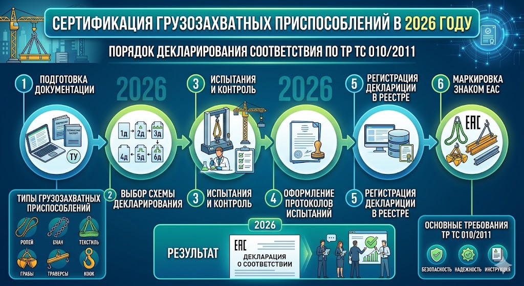 Сертификат на Стропы и Траверсы 2026: ТР ТС 010, Декларация