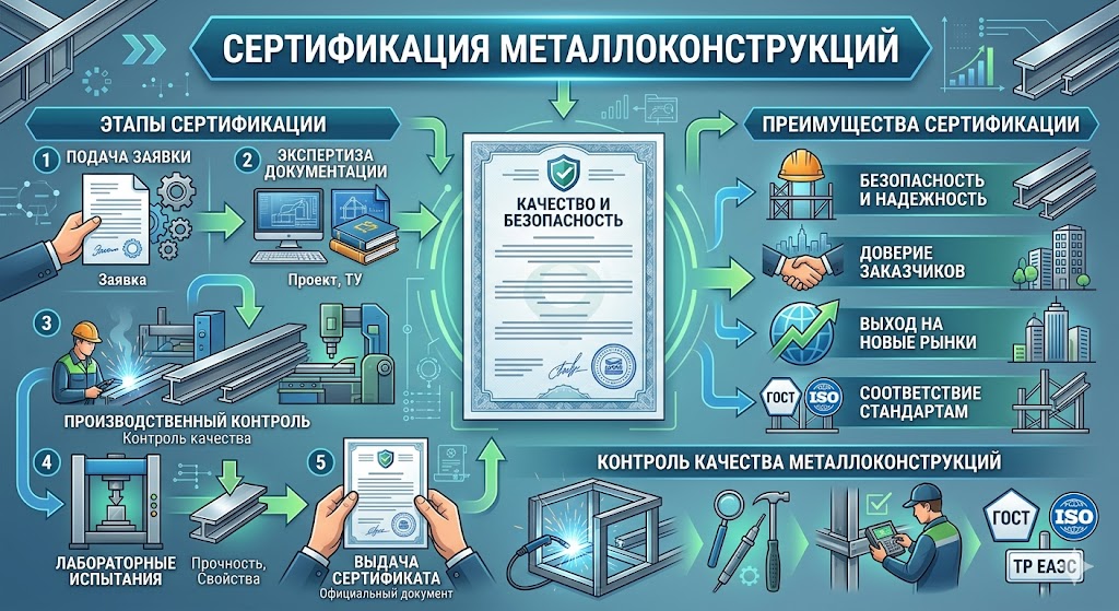 Сертификация металлоконструкций: система НАКС, ТР ТС, дефектоскопия швов