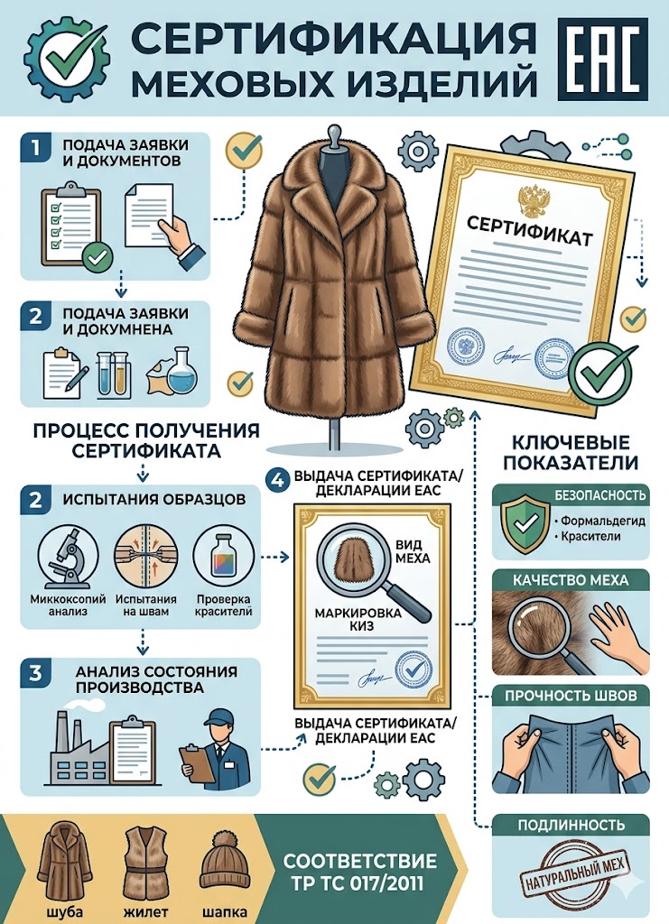 Сертификация Меховых Изделий (Шуб, Полушубков): ТР ТС 017, Честный Знак