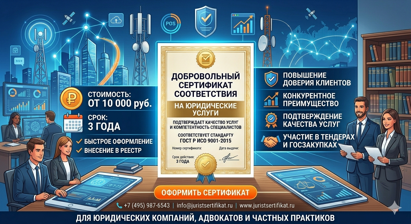 Сертификат на юридические услуги от 10 000 руб., срок 7-14 дней | Реестр Гарант