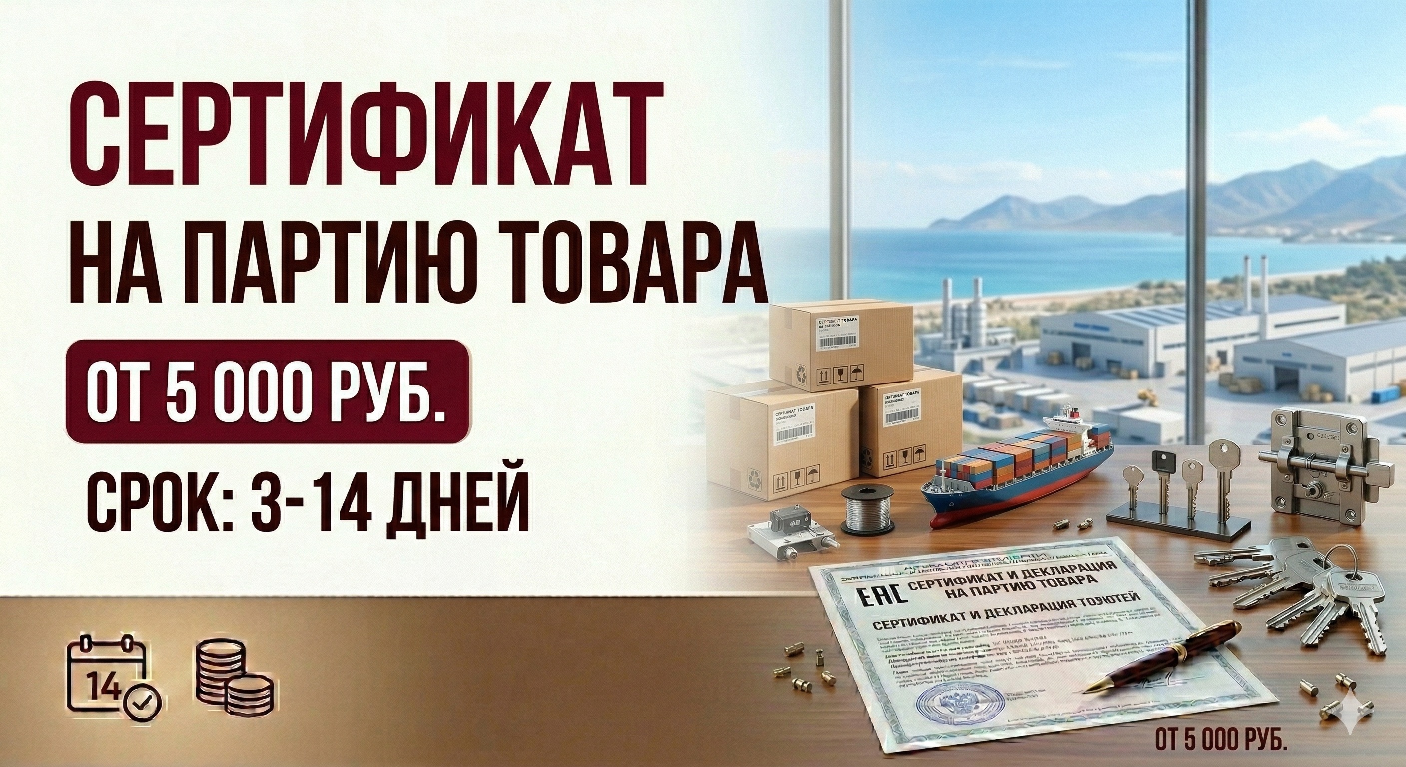Сертификат на партию товара от 5 000 руб., срок 3-14 дней | Реестр Гарант
