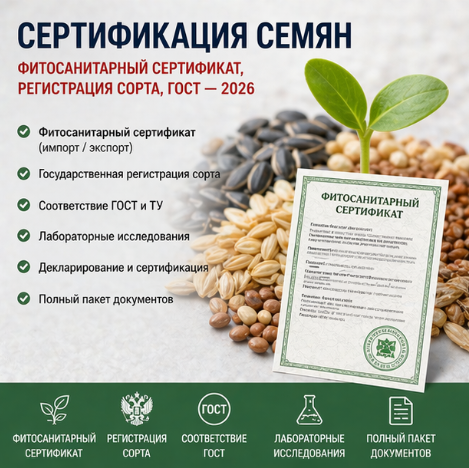Сертификация Семян: Фитосанитарный Сертификат, Регистрация Сорта, ГОСТ — 2026