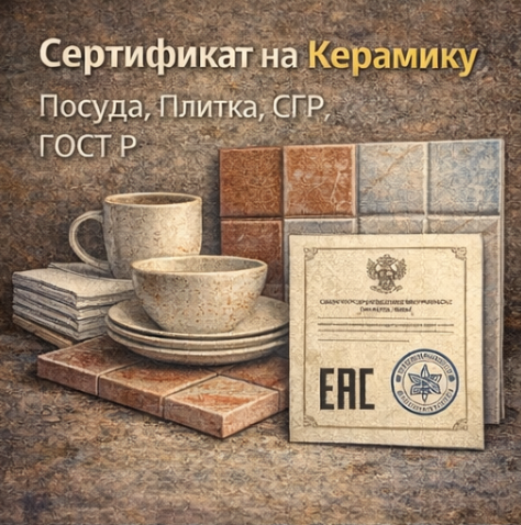 Сертификат на Керамику 2026: Посуда, Плитка, СГР, ГОСТ Р