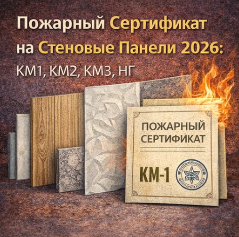 Пожарный Сертификат на Стеновые Панели 2026: КМ1, КМ2, КМ3, НГ