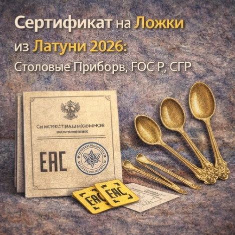 Сертификат на Ложки из Латуни 2026: Столовые Приборы, ГОСТ Р, СГР