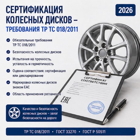 Сертификация колесных дисков — требования ТР ТС 018/2011