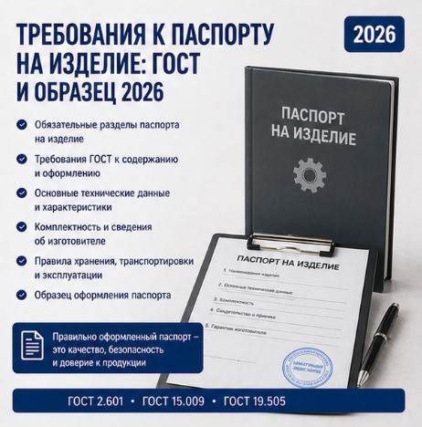 Требования к паспорту на изделие: ГОСТ и образец 2026