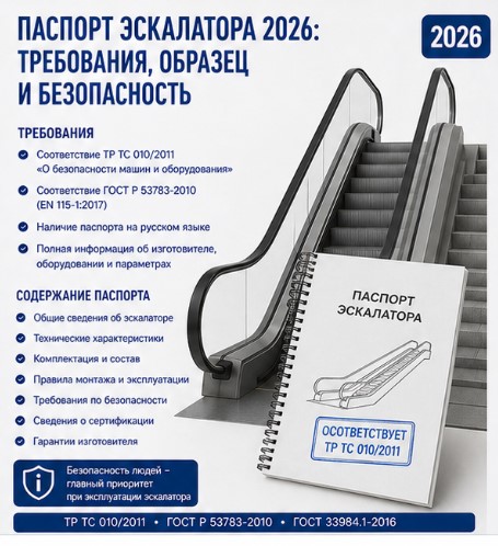 Паспорт эскалатора 2026: требования, образец и безопасность