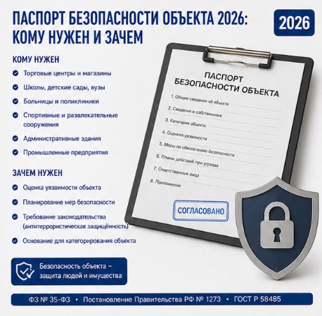 Паспорт безопасности объекта 2026: кому нужен и зачем