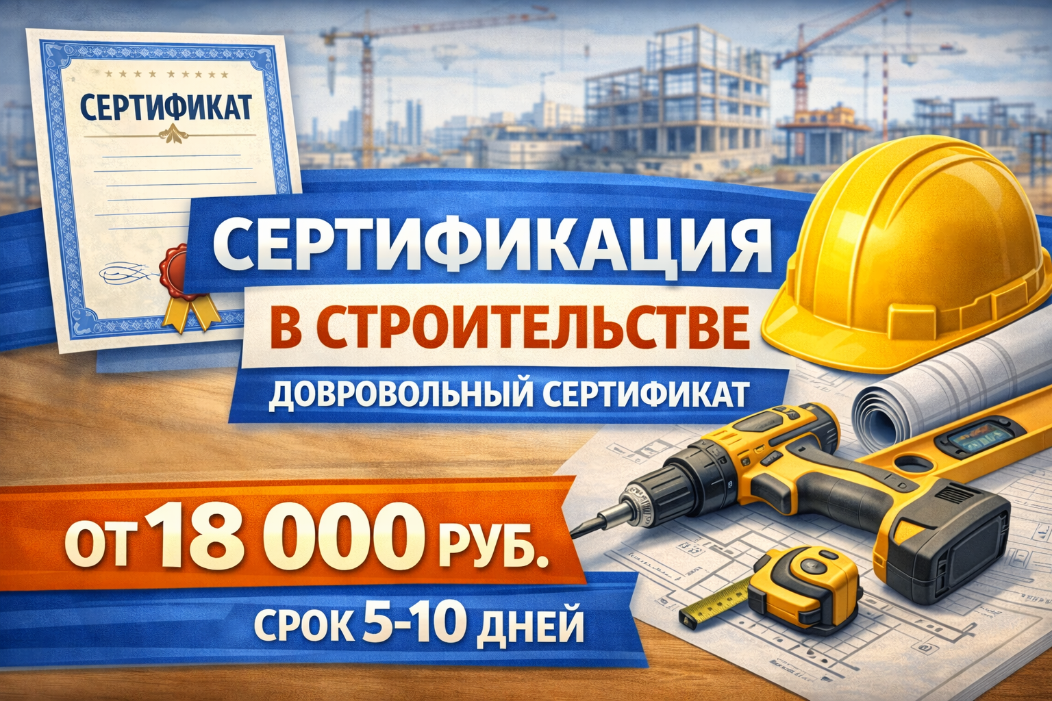 Сертификация услуг в строительстве от 18 000 руб. | Реестр Гарант
